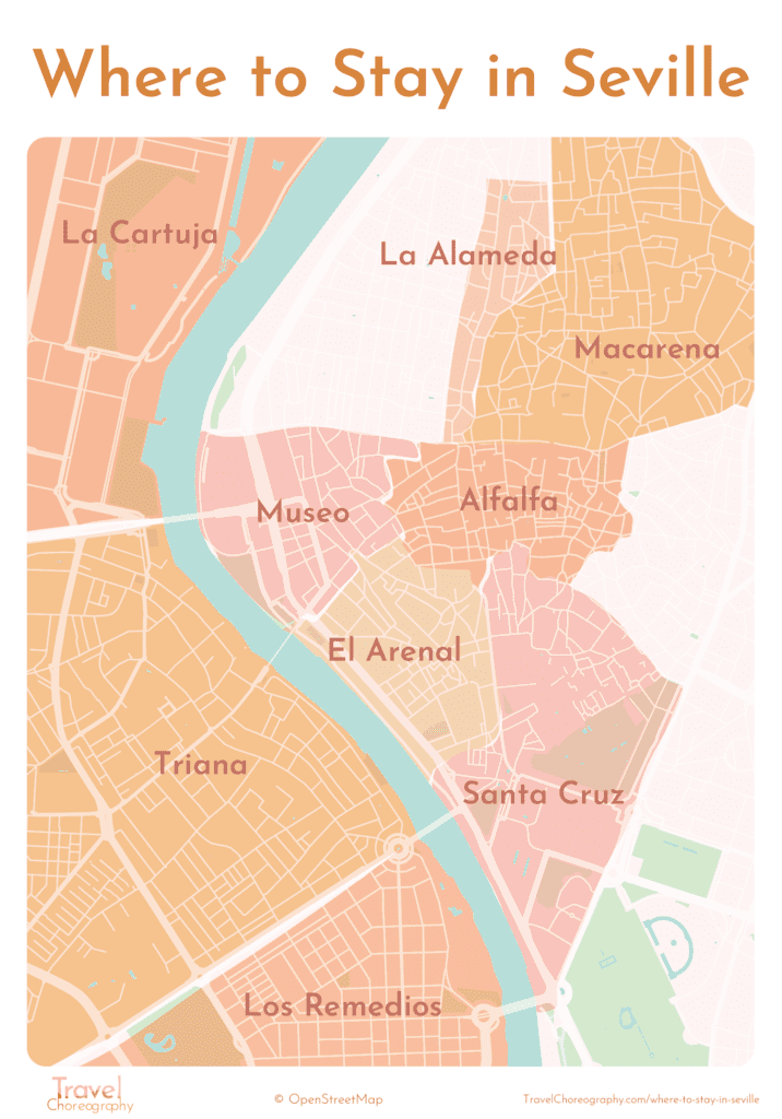 seville neighborhoods map