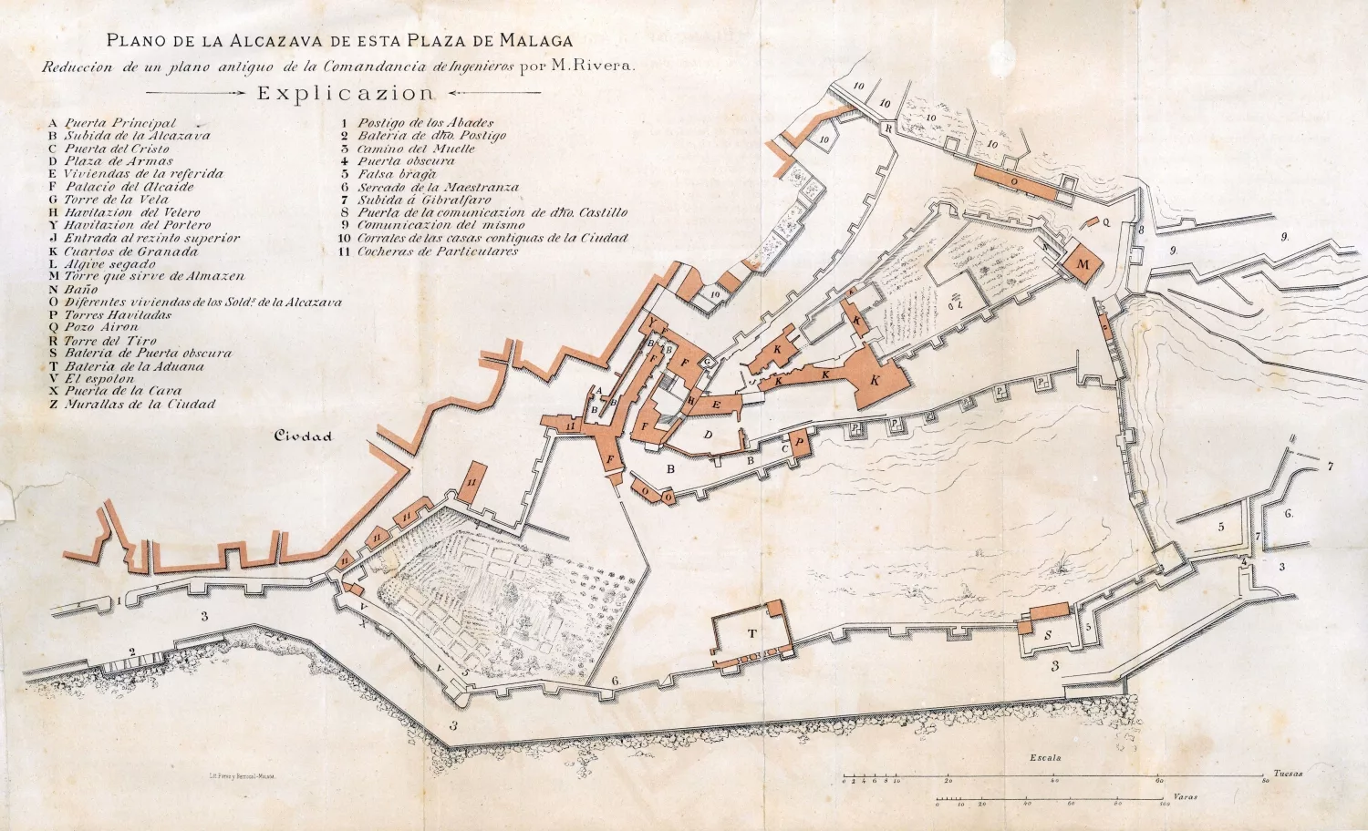 alcazaba malaga map