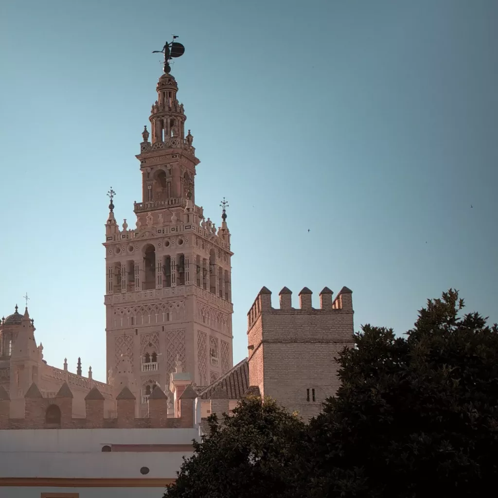 The Giralda from the Real Alcazar of Seville
