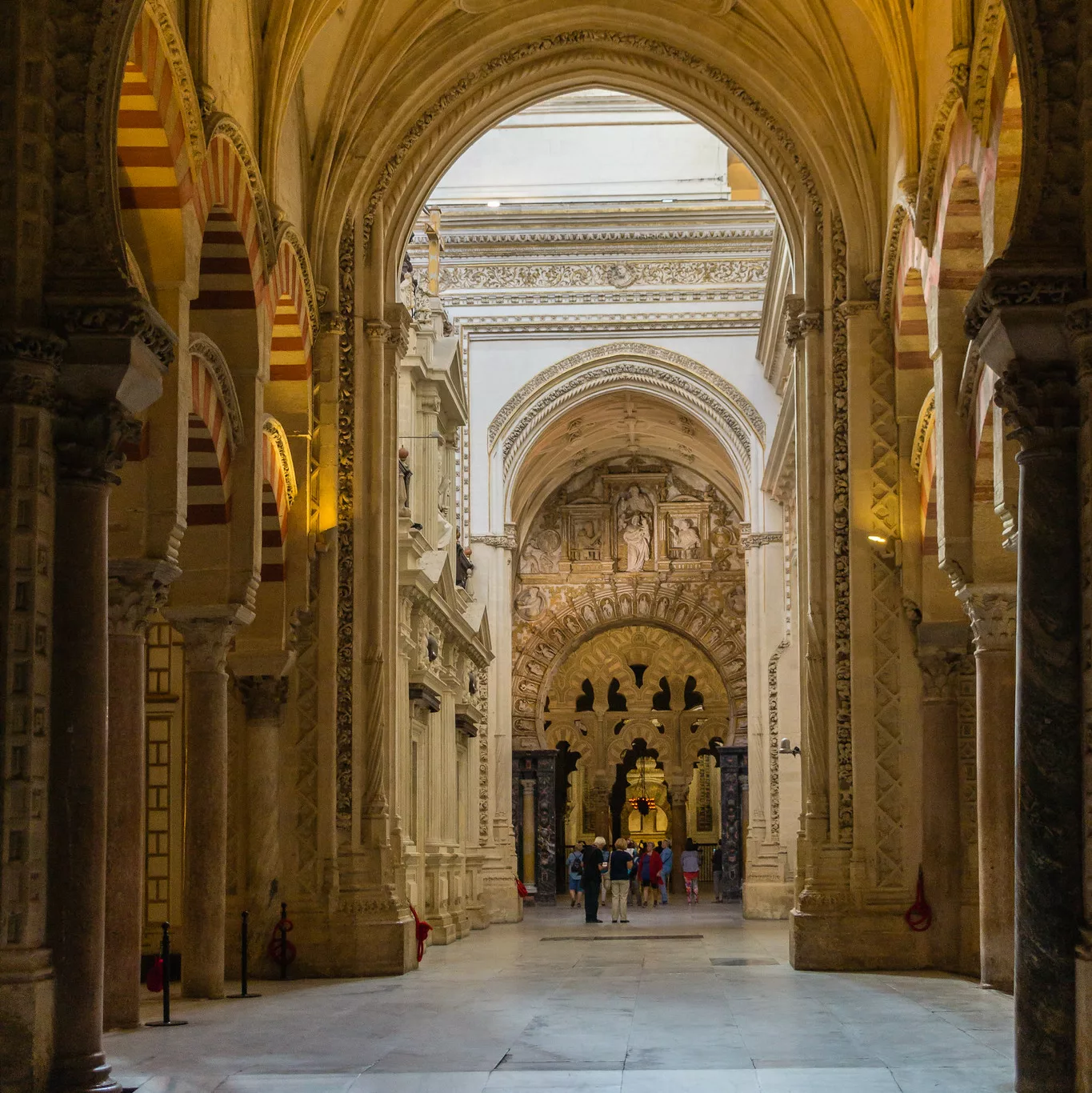 aisle in the cathedral of cordoba