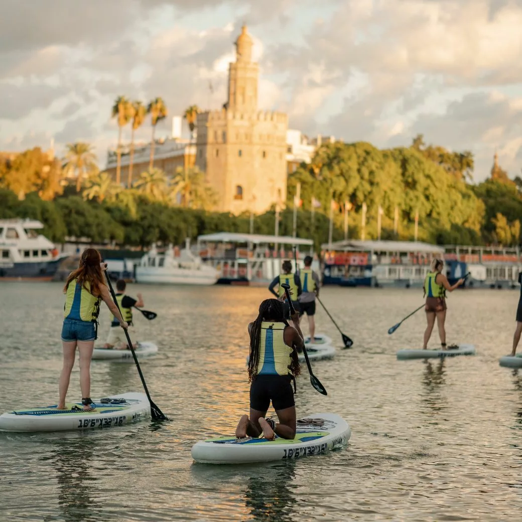 Paddleboarding on the Guadalquivir River with Paddle Surf Sevilla