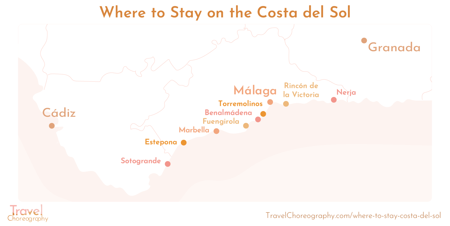 where to stay on the costa del sol map